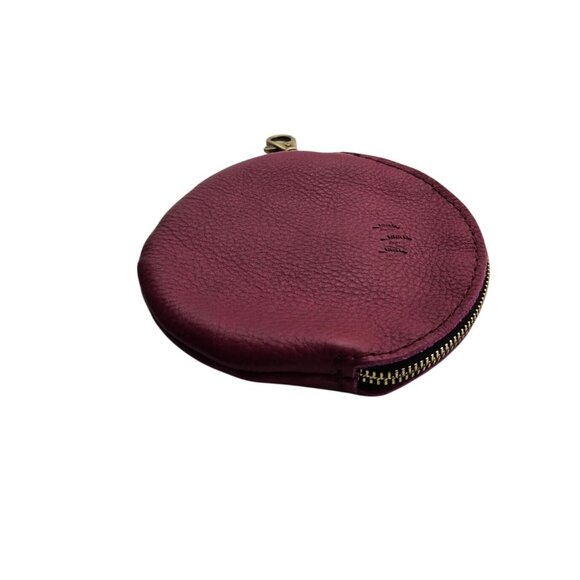 Portland Leather Goods Round Gordita Coin Pouch Bag Charm Wallet Hot Pink - Picture 3 of 9